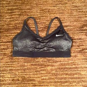 Nike dri-fit metallic sports bra